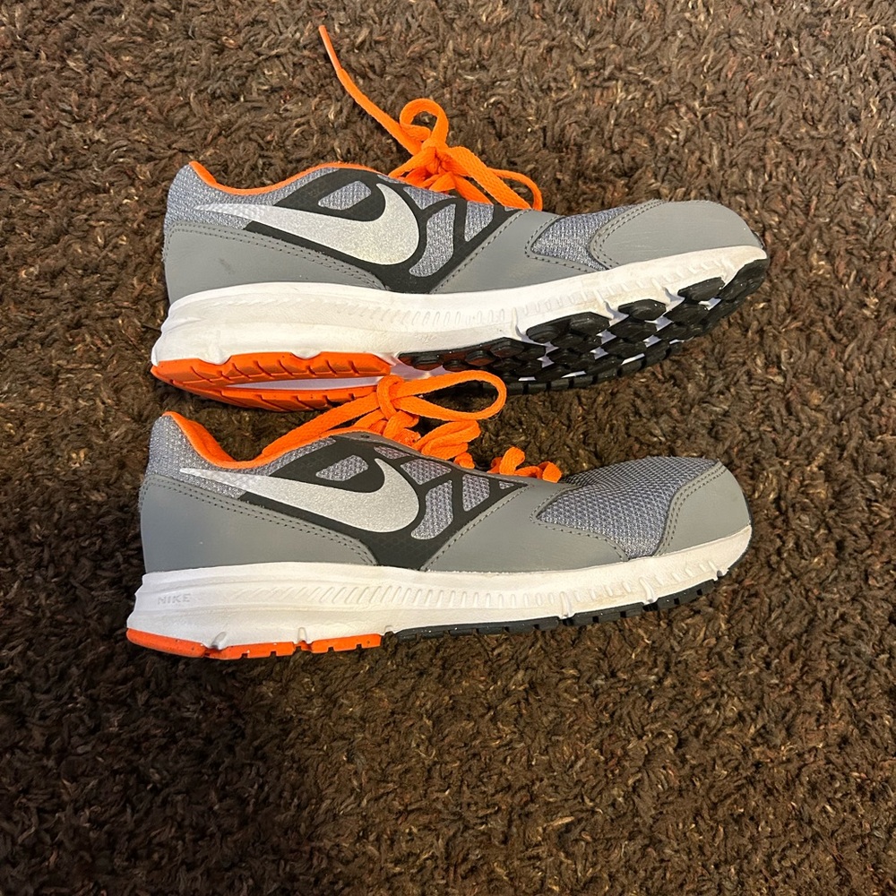 Nike Downshifter 6 Running Shoes, 684979-008, Grey/Orange, Youth US 3Y  0031